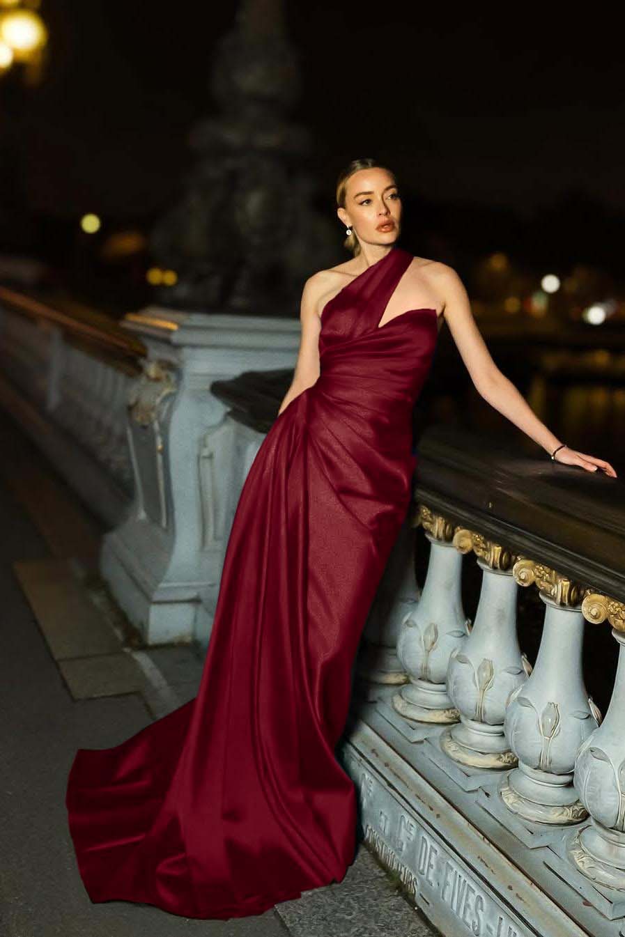 One Shoulder Sleeveless Mermaid Long Formal Dress With Ruffles Pleated