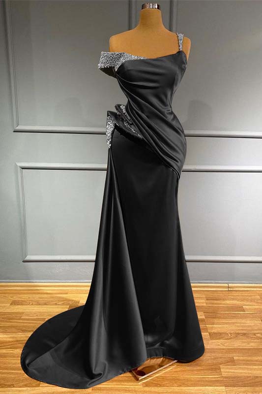 Long Off the Shoulder Mermaid Ruffles Formal Dress With Beading