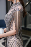 The gorgeous Cap Sleeves High Neck Sparkly Beads Floor-Length Mermaid Evening Party Gown will stun every girl. The Tulle Vintage Party dress will add extra elegance to your wholesale look.