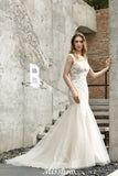 MISSHOW offers Cap Sleeves Lace Mermaid Wedding Dress White/Ivory Floral Garden Bridal Gown at a good price from Ivory,Tulle to Mermaid Floor-length them. Stunning yet affordable Sleeveless .