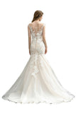 MISSHOW offers Cap Sleeves Lace Mermaid Wedding Dress White/Ivory Floral Garden Bridal Gown at a good price from Ivory,Tulle to Mermaid Floor-length them. Stunning yet affordable Sleeveless .