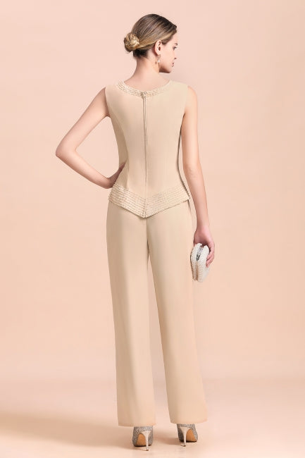 Champagne Long Chiffon Mother of the Bride Dress Two Pieces With Jacke – misshow.com Champagne Long Chiffon Mother of the Bride Dress Two Pieces With Jacke – misshow.com