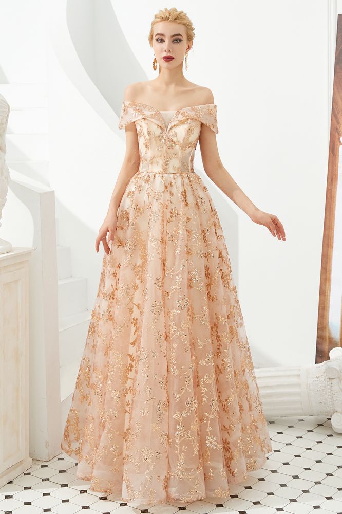 MISSHOW offers Charming Off Shoulder Aline Princess Dress Tulle Swing Evening Party Dress Quincenera Dress at a good price from Rose Gold,Tulle to A-line,Ball Gown,Princess Floor-length them. Stunning yet affordable Cap Sleeves Prom Dresses,Evening Dresses,Homecoming Dresses,Quinceanera dresses.