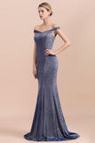Looking for Prom Dresses,Evening Dresses in Bright silk, Mermaid style, and Gorgeous  work  MISSHOW has all covered on this elegant Charming Off-the-Shoulder Bright Silk Mermaid Evening Maxi Gown Floor Length Slim Prom Party Dress.
