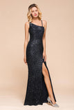 Looking for Prom Dresses,Evening Dresses in Sequined, Mermaid style, and Gorgeous Sequined work  MISSHOW has all covered on this elegant Charming One Shoulder Glitter Sequins Evening Prom Dress Side Split Party Gown.