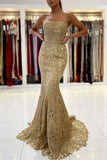 Charming Straps Lace Mermaid Prom Gown Sleeveless Long Evening Dress-misshow.com