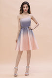 Charming Sweetheart Gradient aline Kurzes Heimkehrkleid