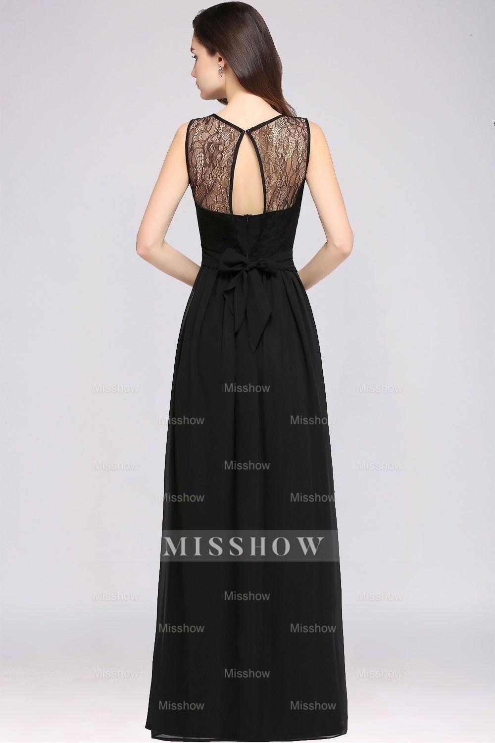 Chic Jewel Open-Back Bridesmaid Dresses with Bow Lace Ruffle Maid of Honor Dresses Chic Jewel Open-Back Bridesmaid Dresses with Bow Lace Ruffle Maid of Honor Dresses