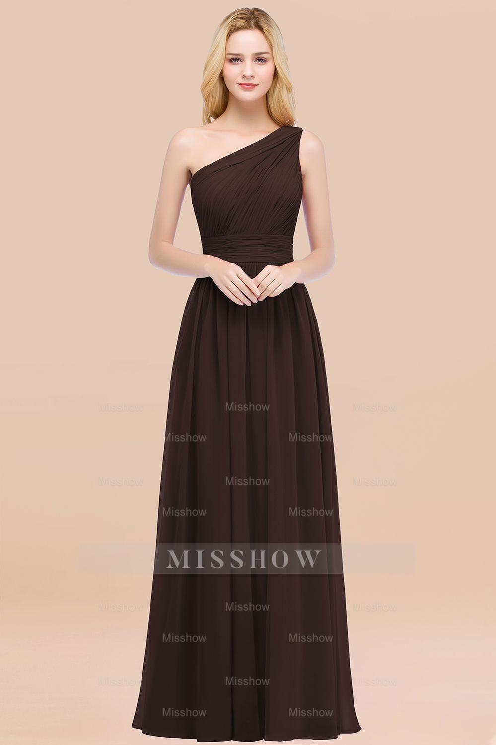 Chic One-shoulder Sleeveless Burgundy Chiffon Bridesmaid dresses Chic One-shoulder Sleeveless Burgundy Chiffon Bridesmaid dresses