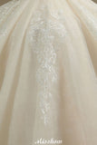 MISSHOW offers Chic Short Sleeves Tulle Lace Appliques Bridal Gown Spring Garden Wedding Dress at a good price from Same as Picture,Champagne,Tulle to A-line Floor-length them. Stunning yet affordable 3/4-Length Sleeves .