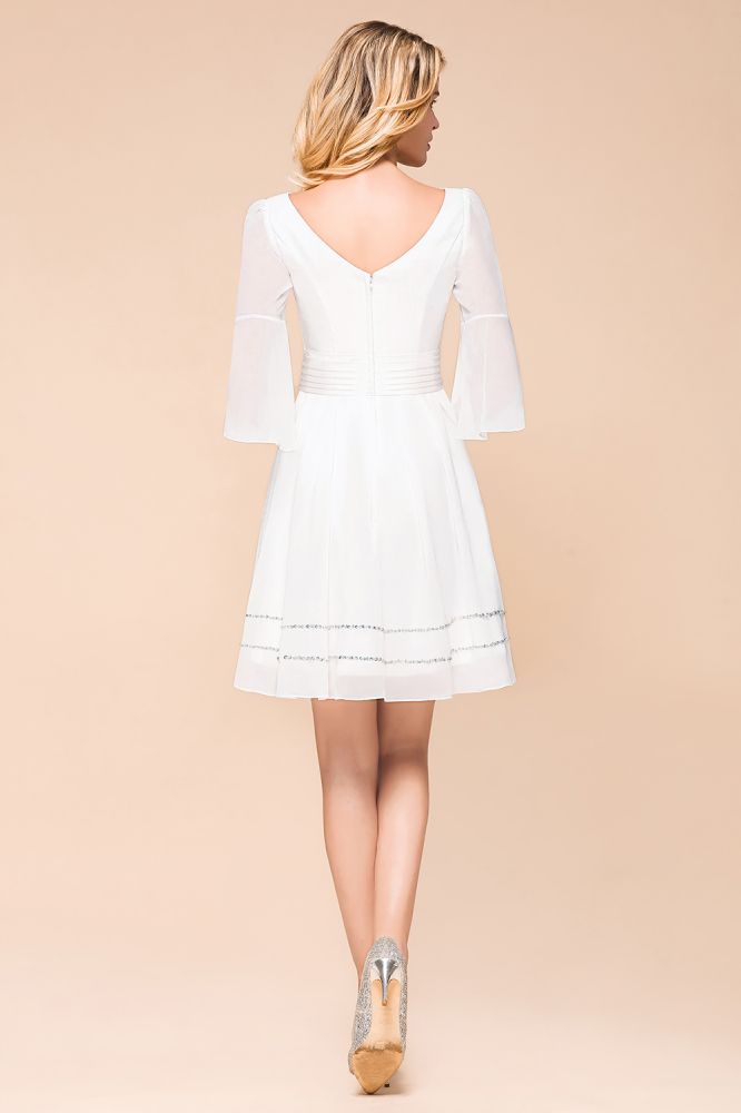Chiffon Knee Length Simple Daily Casual Dress Beach Bridesmaid Dress | MisShow Chiffon Knee Length Simple Daily Casual Dress Beach Bridesmaid Dress | MisShow