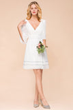 Chiffon Knee Length Simple Daily Casual Dress Beach Bridesmaid Dress-misshow.com