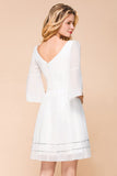 Chiffon Knee Length Simple Daily Casual Dress Beach Bridesmaid Dress-misshow.com