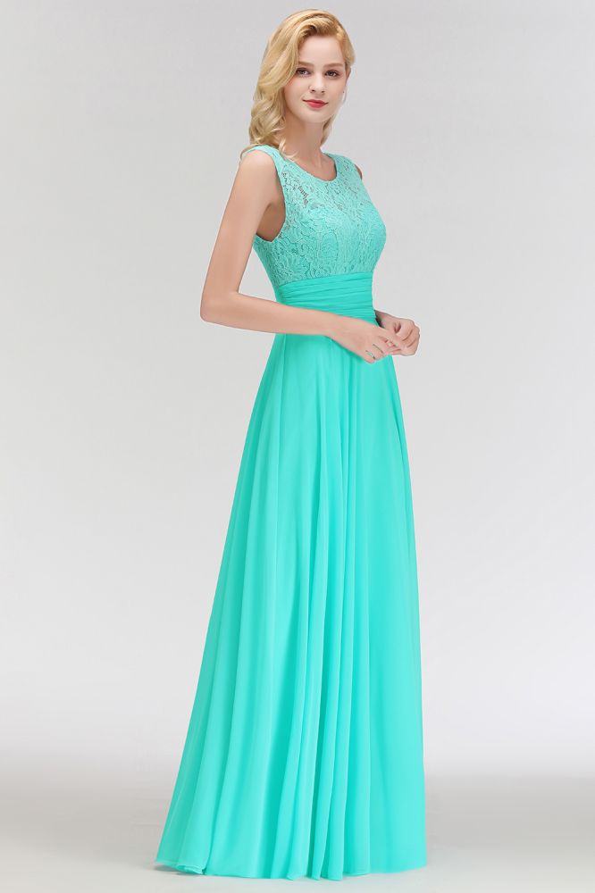 MISSHOW offers Crew Neck Lace Top Sleeveless Chiffon Bridesmaid Dress Aline Formal Dress at a good price from Dusty Rose,Burgundy,Dark Navy,100D Chiffon to A-line Floor-length them. Stunning yet affordable Sleeveless Bridesmaid Dresses.