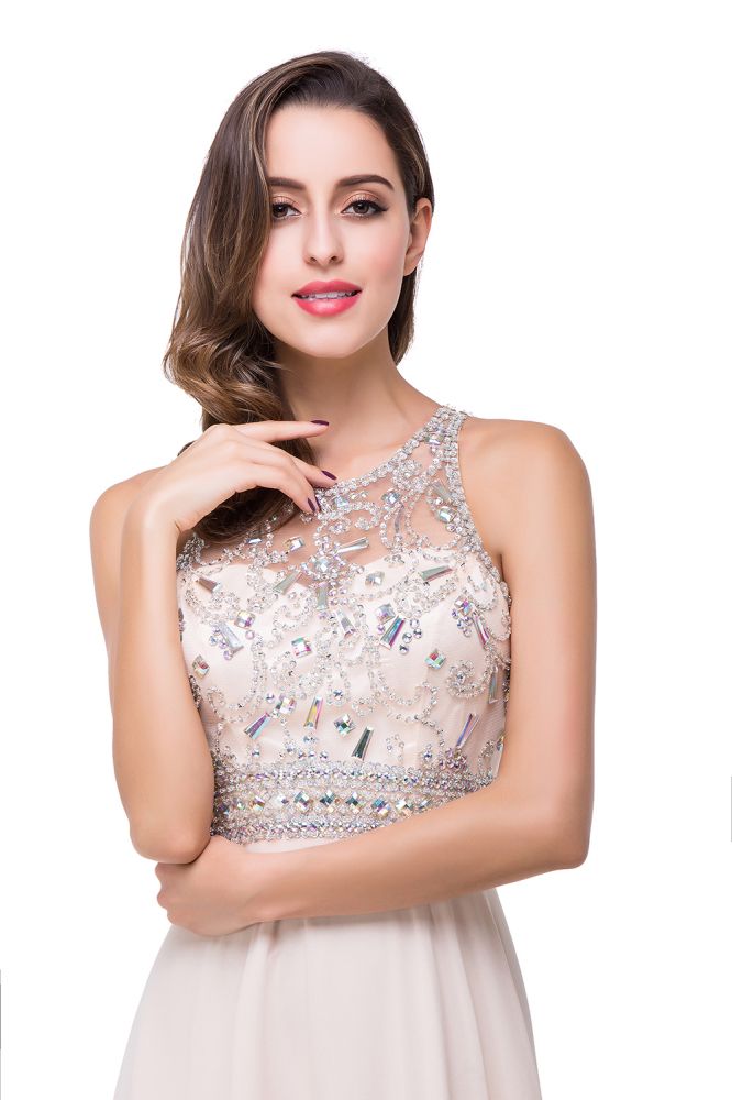MISSHOW offers gorgeous Ivory,Mint Green,Light Champagne Jewel party dresses with delicately handmade Beading,Crystal in size 0-26W. Shop Floor-length prom dresses at affordable prices.