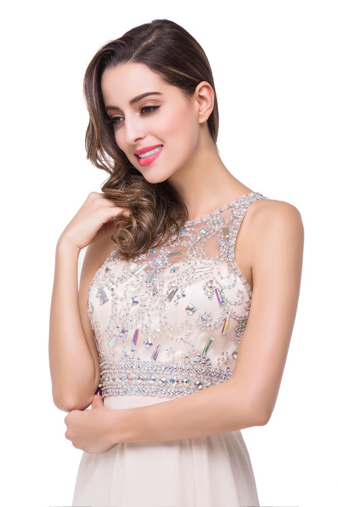 MISSHOW offers gorgeous Ivory,Mint Green,Light Champagne Jewel party dresses with delicately handmade Beading,Crystal in size 0-26W. Shop Floor-length prom dresses at affordable prices.
