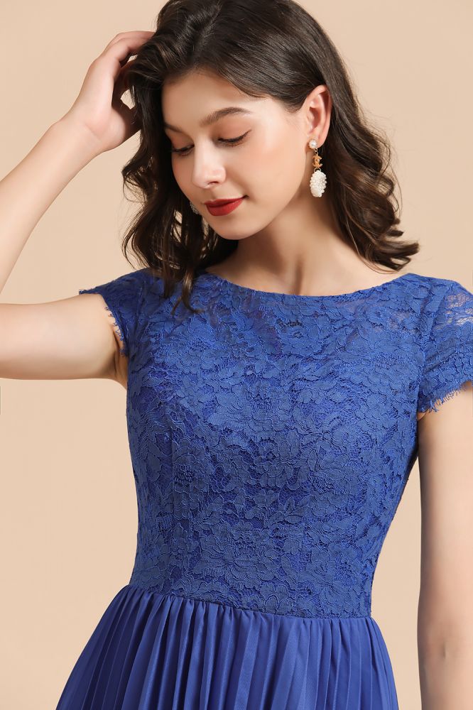 MISSHOW offers Cute Lace Chiffion Mini Party Dress Short Sleeves  Knee Length Homecoming Dress at a good price from Misshow