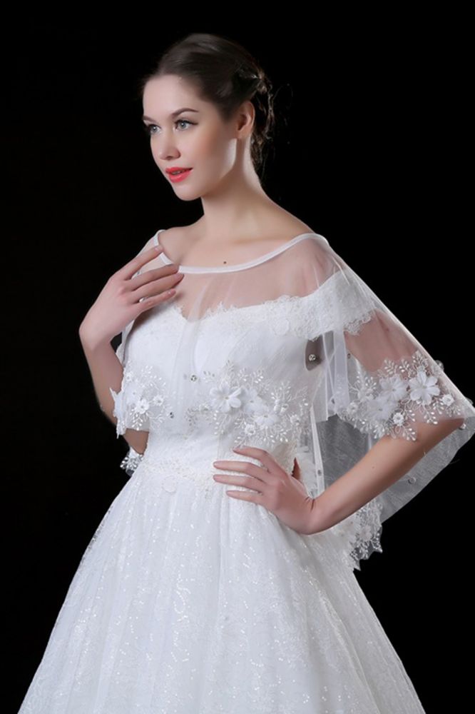 Shop MISSHOW US for a Cute Tulle /Lace White Sleeveless Wedding Wraps with Appliques. We have everything covered in this . 