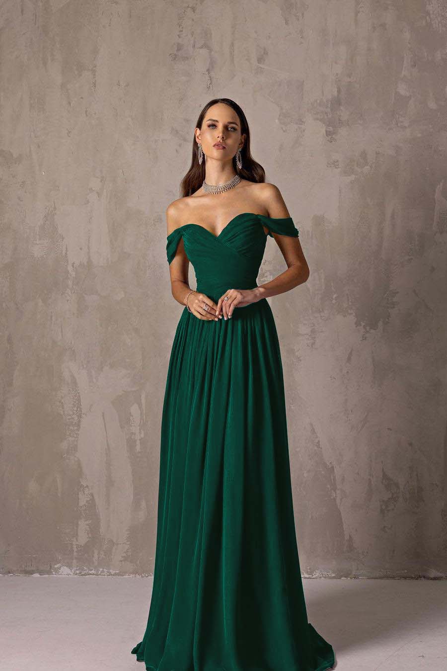 Off the Shoulder Strapless Sleeveless Long Formal Dress With Ruffles