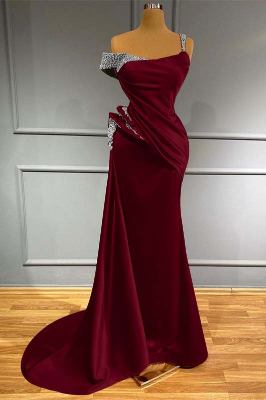 Long Off the Shoulder Mermaid Ruffles Formal Dress With Beading