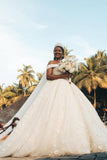 Designer Princess Off-the-shoulder A-line Wedding Dresses With Lace-misshow.com