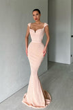 Designer Sequined Sleeveless Mermaid Prom Dress-misshow.com