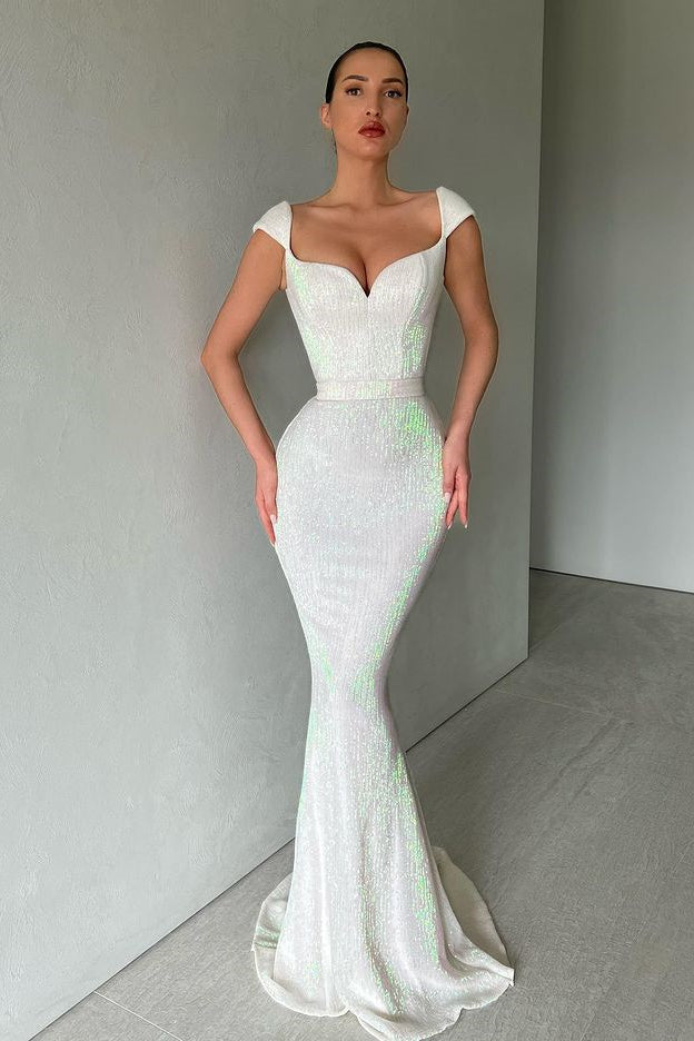 Designer Sequined Sleeveless Mermaid Prom Dress-misshow.com