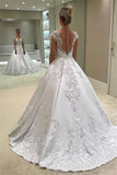 Designer Wedding Dresses with Sleeves | Lace wedding dress A-line-misshow.com
