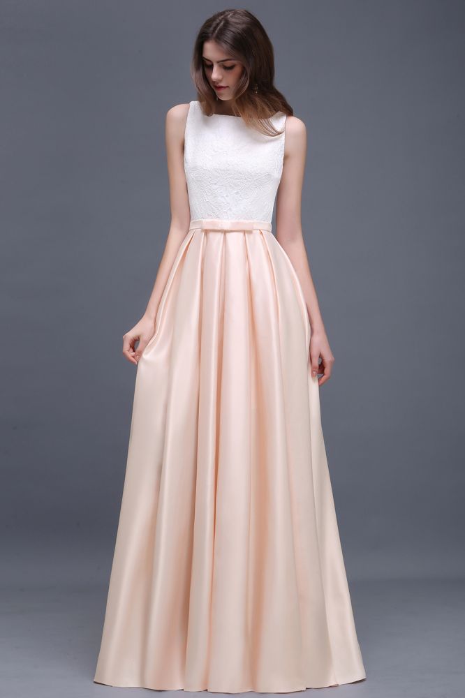 MISSHOW offers gorgeous Pearl Pink Jewel party dresses with delicately handmade Lace in size 0-26W. Shop Floor-length prom dresses at affordable prices.