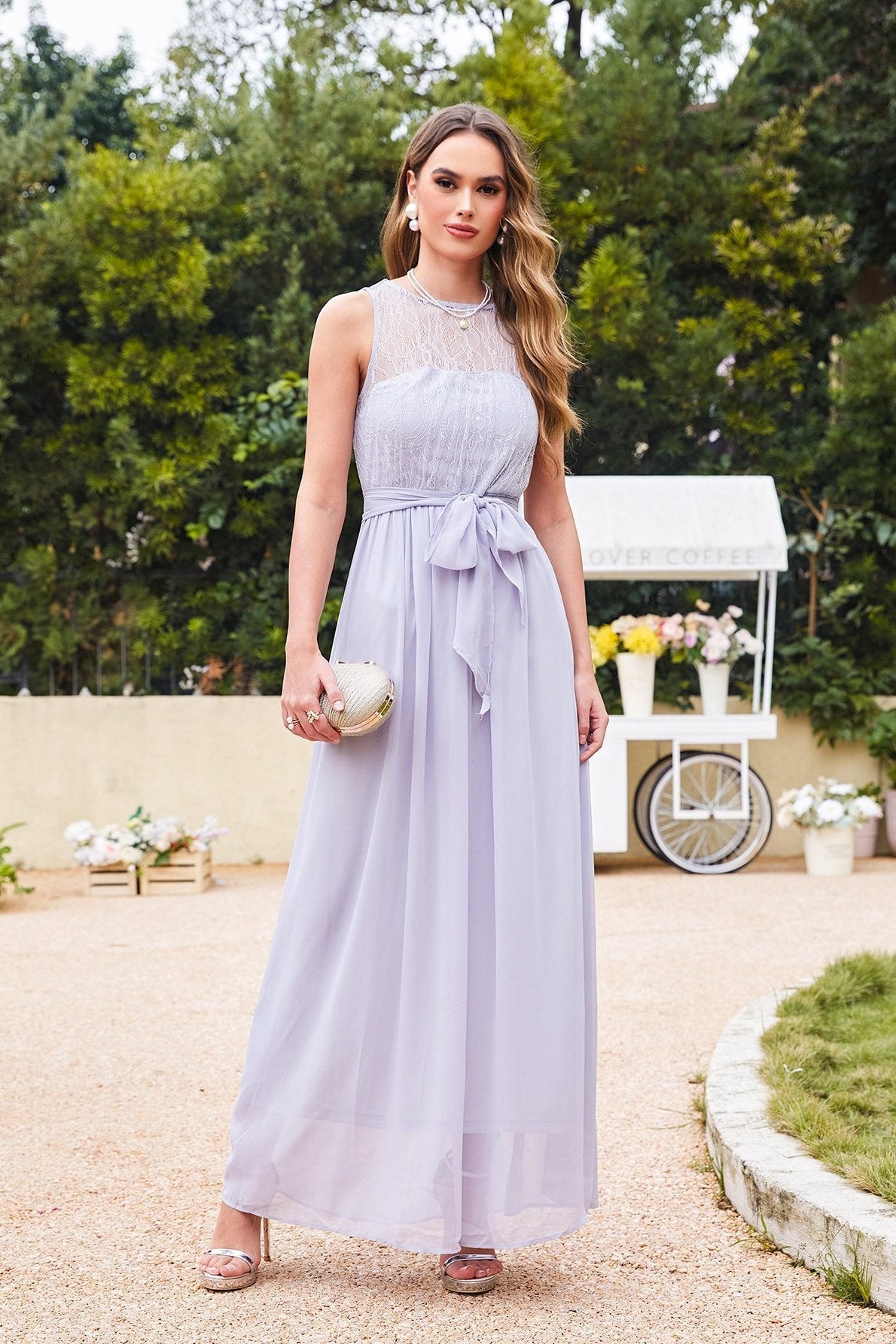 Elegant A-Line Scoop Sleeveless Chiffon Bridesmaid Dresses Elegant A-Line Scoop Sleeveless Chiffon Bridesmaid Dresses