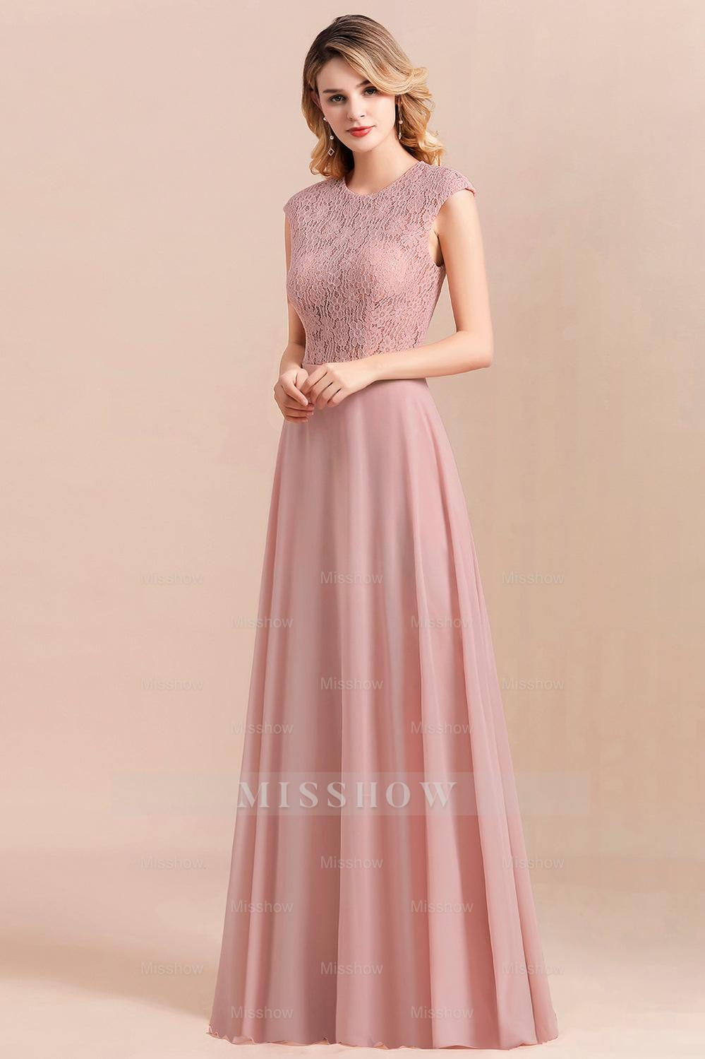 Elegant A-Line Sleeveless Dusty Rose Lace Bridesmaid Dresses Elegant A-Line Sleeveless Dusty Rose Lace Bridesmaid Dresses