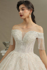 Elegant A-line wedding dresses | Wedding dresses with sleeves-misshow.com