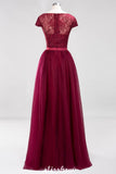 MISSHOW offers Elegant Cap Sleeves Floral aline Evening Swing Dress Appliques Tulle Bridesmaid Dress at a good price from White,Ivory,Blushing Pink,Candy Pink,Pearl Pink,Dusty Rose,Watermelon,Red,Fuchsia,Burgundy,Chocolate,Brown,Gold,Champagne,Orange,Yellow,Daffodil,Regency,Grape,Lilac,Lavender,Sky Blue,Pool,Ocean Blue,Royal Blue,Ink Blue,Dark Navy,Black,Silver,Dark Green,Jade,Green,Sage,Mint Green,Tulle to A-line Floor-length them. Stunning yet affordable Sleeveless Bridesmaid Dresses.
