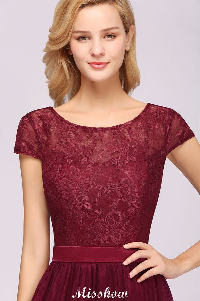 MISSHOW offers Elegant Cap Sleeves Floral aline Evening Swing Dress Appliques Tulle Bridesmaid Dress at a good price from White,Ivory,Blushing Pink,Candy Pink,Pearl Pink,Dusty Rose,Watermelon,Red,Fuchsia,Burgundy,Chocolate,Brown,Gold,Champagne,Orange,Yellow,Daffodil,Regency,Grape,Lilac,Lavender,Sky Blue,Pool,Ocean Blue,Royal Blue,Ink Blue,Dark Navy,Black,Silver,Dark Green,Jade,Green,Sage,Mint Green,Tulle to A-line Floor-length them. Stunning yet affordable Sleeveless Bridesmaid Dresses.
