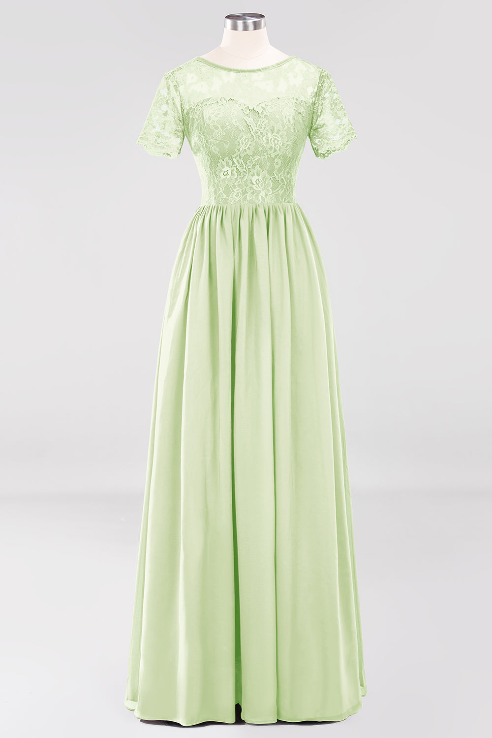 elegant maxi long lace cap sleeve bridesmaid dress Sleeves Lace And Chiffon Bridesmaid Dresses Elegant Maxi Long Lace Cap Sleeve Bridesmaid Dress