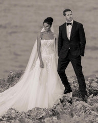Elegant Designer Appliques A-line Wedding Dresses With Lace-misshow.com