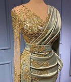 Elegant Evening Dresses with Sleeves Long Prom Dresses-misshow.com