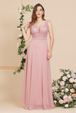 Elegant Floor-length Lace A-line Burgundy Prom Dress