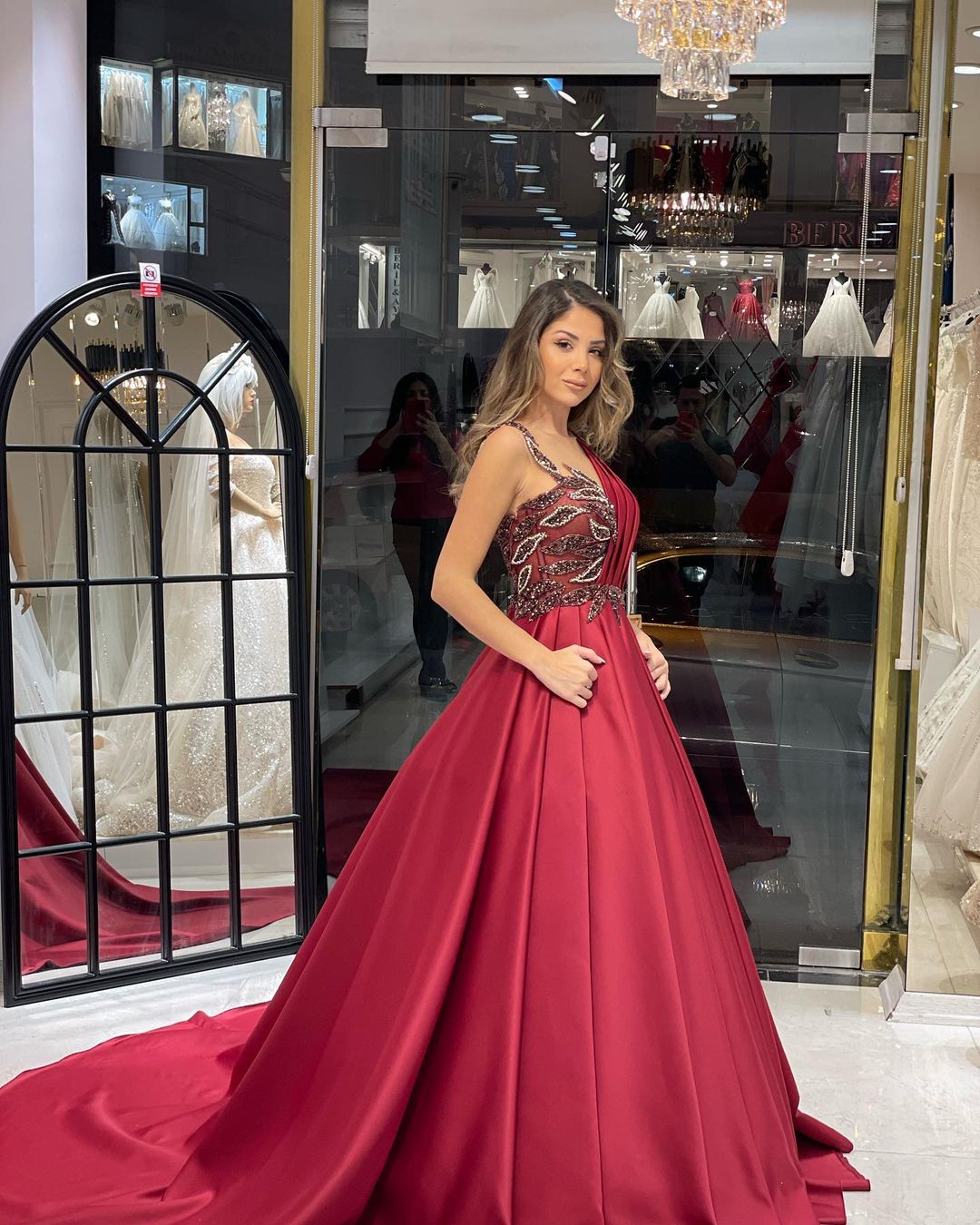 Elegant Floor Length Sweetheart Sleeveless A-Line Satin Wedding Dress with Ruffles-misshow.com