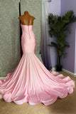 Elegant High-neck Sleeveless Mermaid Prom Dress With Beading-misshow.com