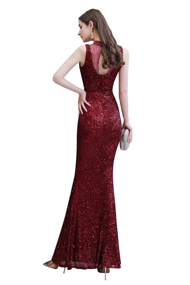MISSHOW offers Elegant Illusion Neck Burgundy Sleeveless Mermaid Prom Dress at a good price from Burgundy,Tulle,Sequined to Mermaid Floor-length them. Stunning yet affordable Sleeveless Prom Dresses,Evening Dresses,Homecoming Dresses,Quinceanera dresses.
