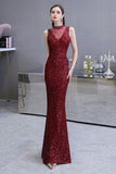 MISSHOW offers Elegant Illusion Neck Burgundy Sleeveless Mermaid Prom Dress at a good price from Burgundy,Tulle,Sequined to Mermaid Floor-length them. Stunning yet affordable Sleeveless Prom Dresses,Evening Dresses,Homecoming Dresses,Quinceanera dresses.