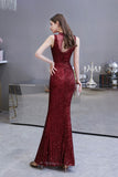 MISSHOW offers Elegant Illusion Neck Burgundy Sleeveless Mermaid Prom Dress at a good price from Burgundy,Tulle,Sequined to Mermaid Floor-length them. Stunning yet affordable Sleeveless Prom Dresses,Evening Dresses,Homecoming Dresses,Quinceanera dresses.