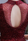 MISSHOW offers Elegant Illusion Neck Burgundy Sleeveless Mermaid Prom Dress at a good price from Burgundy,Tulle,Sequined to Mermaid Floor-length them. Stunning yet affordable Sleeveless Prom Dresses,Evening Dresses,Homecoming Dresses,Quinceanera dresses.