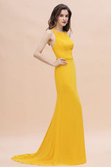 Elegant Jewel Mermaid Chiffon Lace Bridesmaid Dresses On Sale