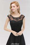 Looking for Bridesmaid Dresses in 100D Chiffon,Lace, A-line style, and Gorgeous Lace work  MISSHOW has all covered on this elegant Elegant Jewel Sleeveless floor-Length A-line Lace Black Bridesmaid Dress.
