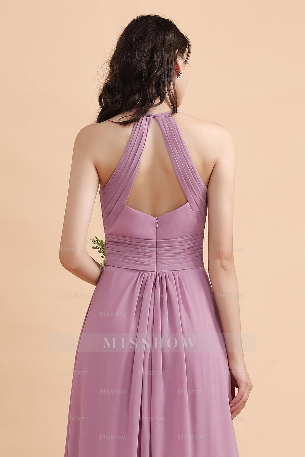 Elegant Jewel Wisteria Chiffon Ruffles Bridesmaid Dresses with Pockets On sale Elegant Jewel Wisteria Chiffon Ruffles Bridesmaid Dresses with Pockets On sale