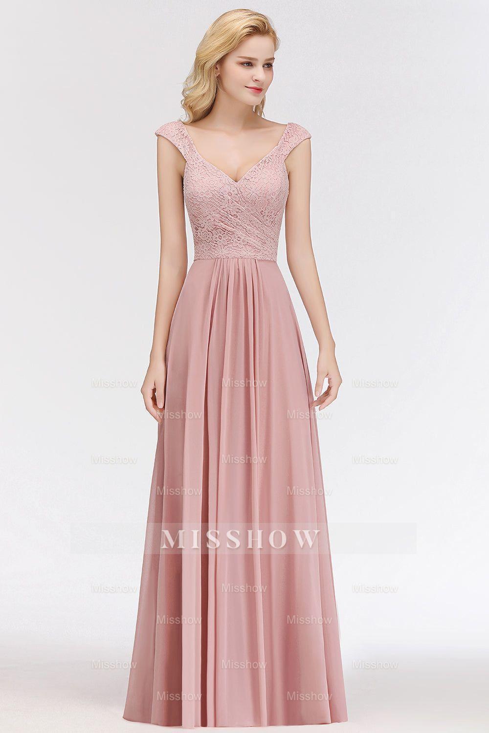 Elegant Lace Sweetheart Bridesmaid Dresses Dusty Rose Chiffon Wedding Party Dress Elegant Lace Sweetheart Bridesmaid Dresses Dusty Rose Chiffon Wedding Party Dress