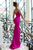 Elegant Long Mermaid Straps Sequined Sleeveless Prom Dress-misshow.com