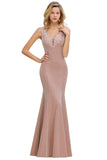 Looking for Prom Dresses,Evening Dresses,Homecoming Dresses,Bridesmaid Dresses,Quinceanera dresses in Lace,Bright silk, Mermaid style, and Gorgeous Lace work  MISSHOW has all covered on this elegant Elegant Mermaid Evening Party Dress Sleeveless V-neck Silk Slim Prom Gown.